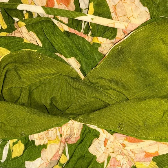 Rebecca Taylor green cream flower maxi dress - Picture 10 of 11